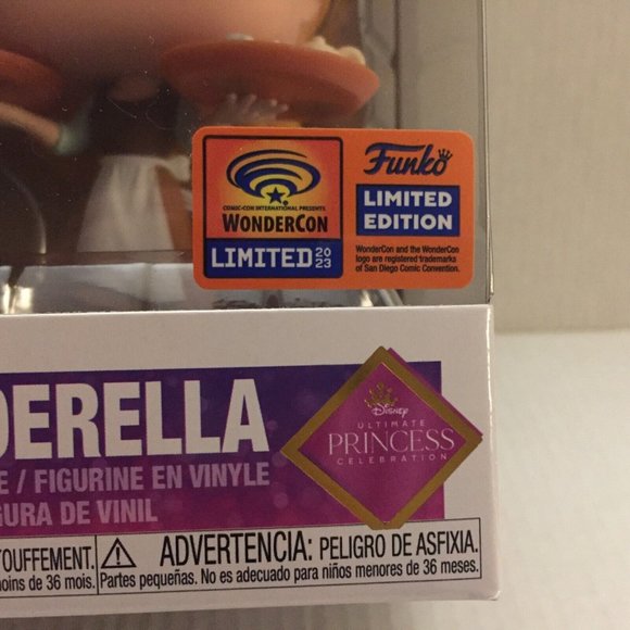NEW 2023 Wondercon Disney Princess Cinderella Funko Pop Figure #1342 - Picture 2 of 7
